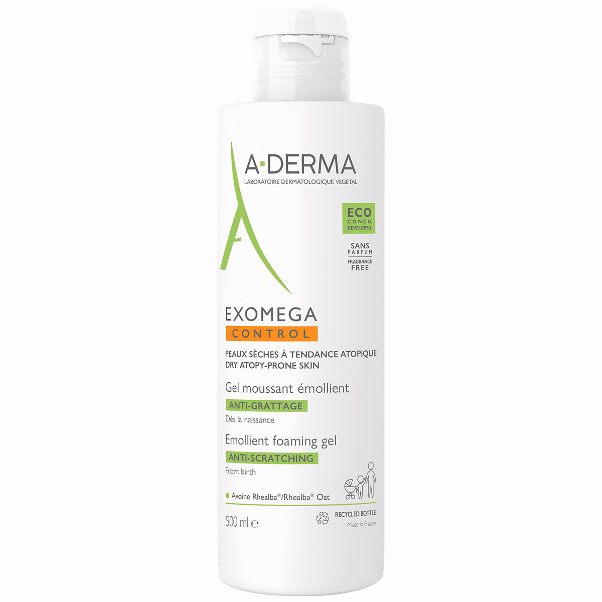 Aderma Exomega gel limpiador emoliente 500ml