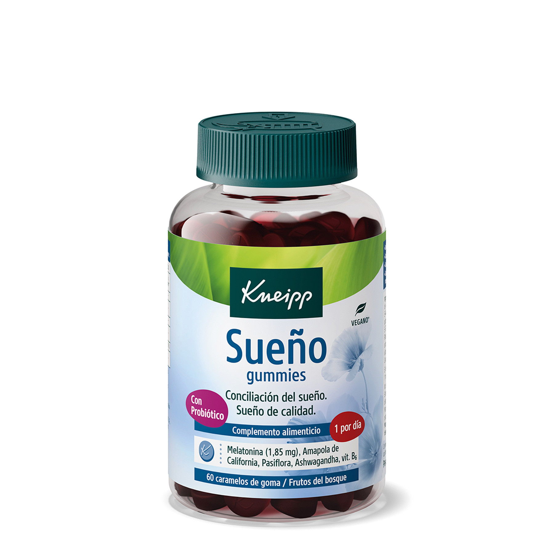 Kneipp Sueño con melatonina y probióticos con sabor a frutas del bosque 60 unidades